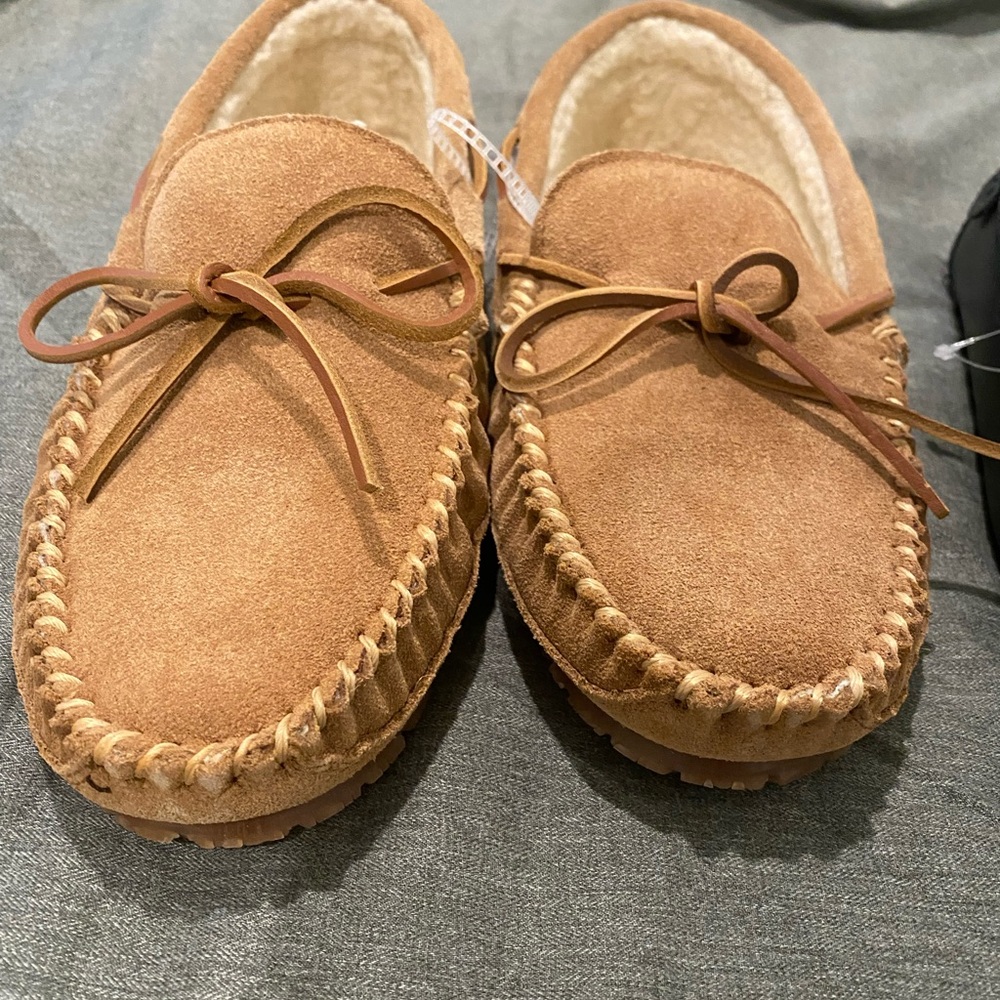 Sperry Tan Brown Slip-On Loafers with Moccasin Design
